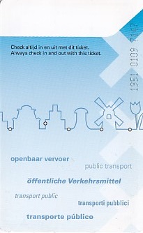 Communication of the city: Amsterdam (Holandia) - ticket reverse