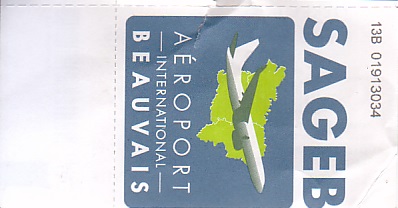Communication of the city: Beauvais (Francja) - ticket reverse