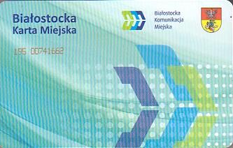 Communication of the city: Białystok (Polska) - ticket reverse