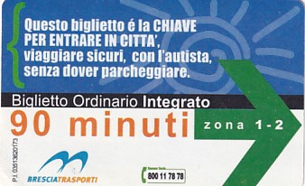 Communication of the city: Brescia (Włochy) - ticket abverse