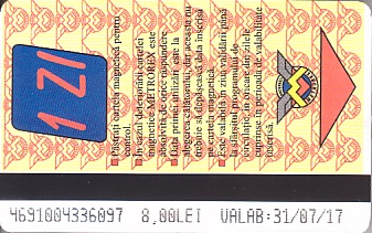 Communication of the city: Bucureşti (Rumunia) - ticket abverse