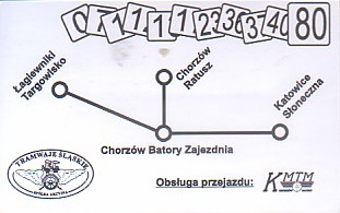 Communication of the city: Chorzów (Polska) - ticket reverse