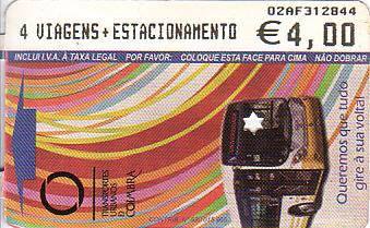 Communication of the city: Coimbra (Portugalia) - ticket abverse