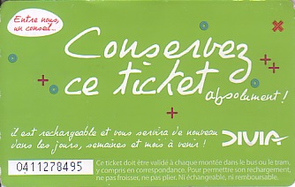 Communication of the city: Dijon (Francja) - ticket reverse