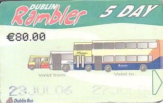Communication of the city: Dublin (Irlandia) - ticket abverse