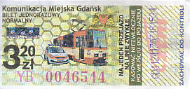 Communication of the city: Gdańsk (Polska) - ticket abverse. <IMG SRC=img_upload/_0wymiana2.png>