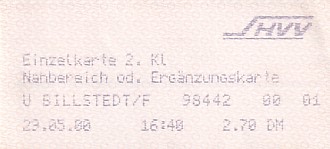 Communication of the city: Hamburg (Niemcy) - ticket abverse. <IMG SRC=img_upload/_0wymiana2.png>
