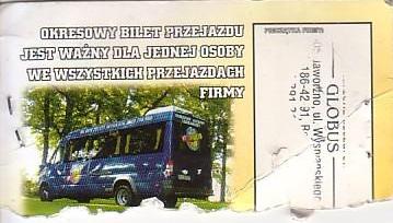 Communication of the city: Jaworzno (Polska) - ticket reverse