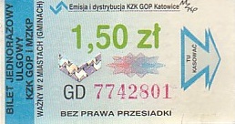 Communication of the city: Katowice (Polska) - ticket abverse. <IMG SRC=img_upload/_0wymiana1.png><IMG SRC=img_upload/_0wymiana3.png>