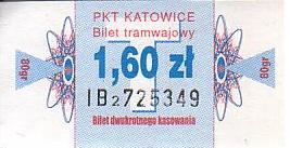 Communication of the city: Katowice (Polska) - ticket abverse. nr 1500 w kolekcji (Paweł)