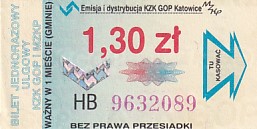 Communication of the city: Katowice (Polska) - ticket abverse. <IMG SRC=img_upload/_0wymiana3.png>