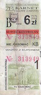 Communication of the city: Kielce (Polska) - ticket abverse. <IMG SRC=img_upload/_0karnetkk.png alt="kupon kontrolny karnetu"><IMG SRC=img_upload/_pasekIRISAFE.png alt="pasek IRISAFE">