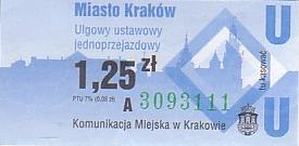 Communication of the city: Kraków (Polska) - ticket abverse. fioletowy odcień<IMG SRC=img_upload/_0wymiana2.png>