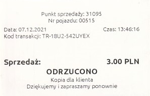 Communication of the city: Kraków (Polska) - ticket abverse. <IMG SRC=img_upload/_0blad.png alt="błąd">