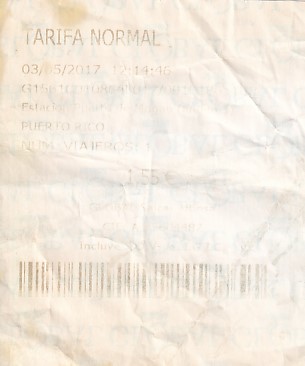 Communication of the city: Las Palmas (Hiszpania) - ticket abverse