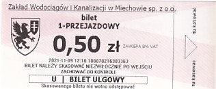 Communication of the city: Miechów (Polska) - ticket abverse. <IMG SRC=img_upload/_0wymiana2.png>