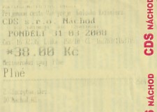 Communication of the city: Náchod (Czechy) - ticket abverse