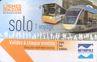 Communication of the city: Nice (Francja) - ticket abverse