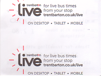 Communication of the city: Nottingham (Wielka Brytania) - ticket reverse