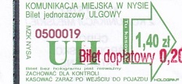 Communication of the city: Nysa (Polska) - ticket abverse. <IMG SRC=img_upload/_przebitka.png alt="przebitka"><IMG SRC=img_upload/_0wymiana2.png>