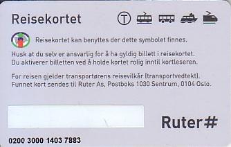 Communication of the city: Oslo (Norwegia) - ticket reverse