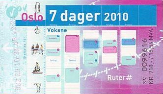 Communication of the city: Oslo (Norwegia) - ticket abverse