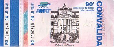 Communication of the city: Palermo (Włochy) - ticket abverse