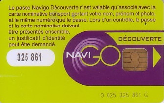 Communication of the city: Paris (Francja) - ticket reverse