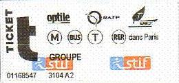 Communication of the city: Paris (Francja) - ticket abverse
