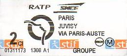 Communication of the city: Paris (Francja) - ticket abverse
