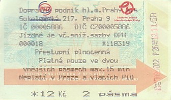 Communication of the city: Praha (Czechy) - ticket abverse. <IMG SRC=img_upload/_0wymiana2.png><IMG SRC=img_upload/_0wymiana3.png>