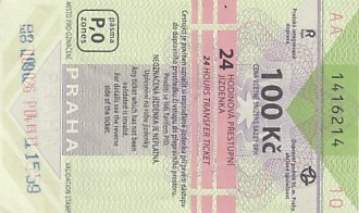 Communication of the city: Praha (Czechy) - ticket abverse