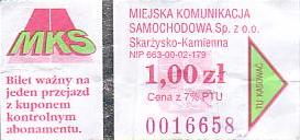 Communication of the city: Skarżysko-Kamienna (Polska) - ticket abverse. <IMG SRC=img_upload/_0karnet.png alt="karnet"><IMG SRC=img_upload/_0wymiana1.png>