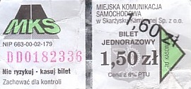 Communication of the city: Skarżysko-Kamienna (Polska) - ticket abverse. <IMG SRC=img_upload/_przebitka.png alt="przebitka"><IMG SRC=img_upload/_0wymiana3.png>