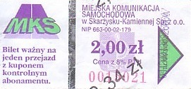 Communication of the city: Skarżysko-Kamienna (Polska) - ticket abverse. <IMG SRC=img_upload/_0karnet.png alt="karnet"><IMG SRC=img_upload/_przebitka.png alt="przebitka">