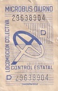 Communication of the city: Santiago (Chile) - ticket abverse. 