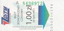 Communication of the city: Szczecin (Polska) - ticket abverse. <IMG SRC=img_upload/_0wymiana2.png>