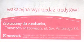 Communication of the city: Tomaszów Mazowiecki (Polska) - ticket reverse
