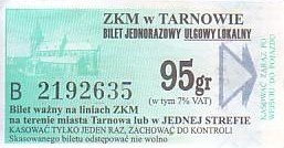 Communication of the city: Tarnów (Polska) - ticket abverse. <IMG SRC=img_upload/_0wymiana2.png>