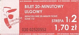 Communication of the city: Warszawa (Polska) - ticket abverse. 6) syrenka