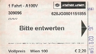 Communication of the city: Wien (Austria) - ticket abverse. <IMG SRC=img_upload/_0wymiana2.png>