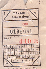 Communication of the city: (ogólnowęgierskie) (Węgry) - ticket abverse